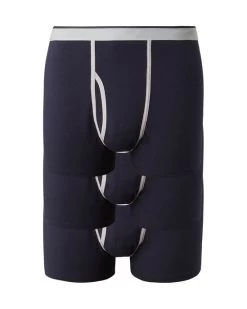 3 Pack Contrast Trunks Navy