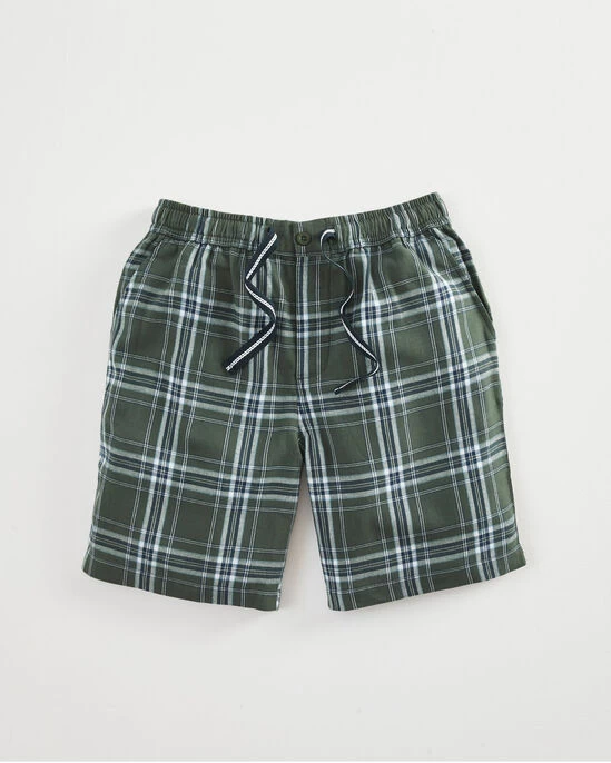 Loungewear Brushed Shorts Dark Pine - Image 3
