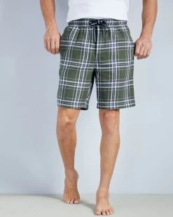 Loungewear Brushed Shorts Dark Pine