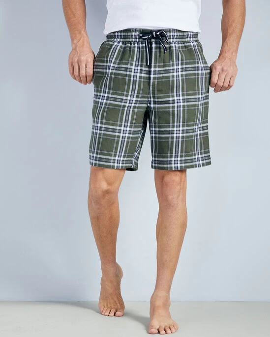 Loungewear Brushed Shorts Dark Pine