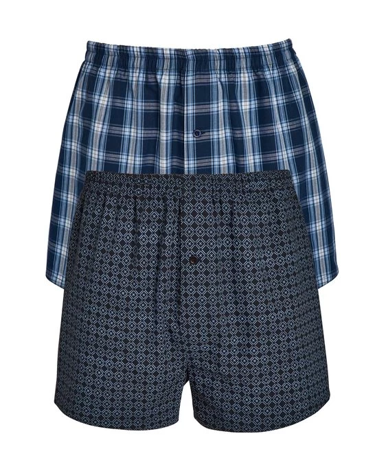 2 Pack Woven Boxers
