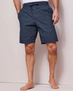 Woven Loungewear Shorts Geo Print