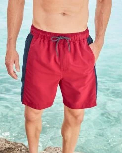 Panelled Swimshorts Soft Red