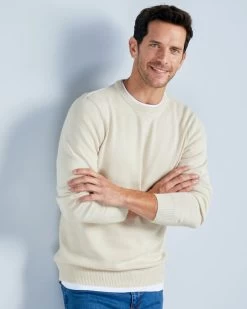 Favourite Cotton Crew Neck Jumper Oyster