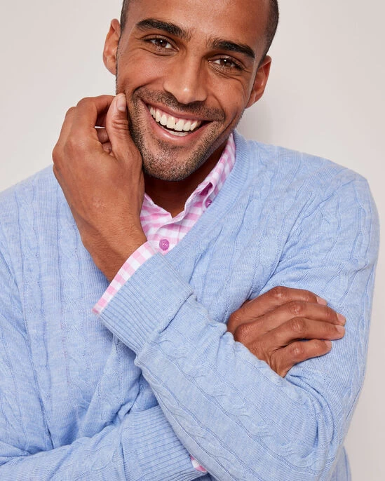 Luxury Soft Touch Cable Jumper Raspberry - Image 11