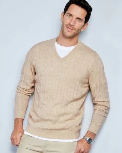 Luxury Soft Touch Cable Jumper Soft Beige