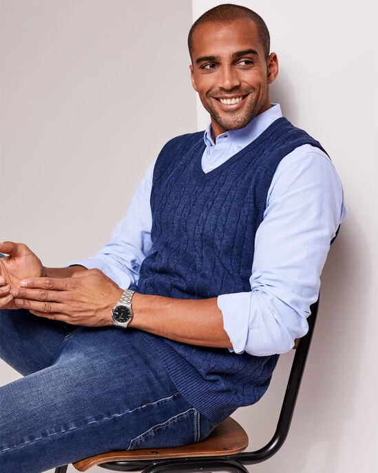 Luxury Soft Touch Cable Tank Top Night Sky - Image 4