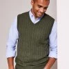 Luxury Soft Touch Cable Tank Top Pine