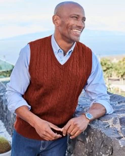 Luxury Soft Touch Cable Tank Top Spice