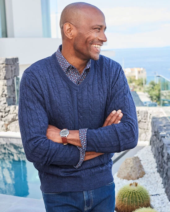 Luxury Soft Touch Cable Jumper Warm Taupe - Image 6