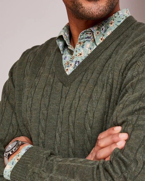 Luxury Soft Touch Cable Jumper Warm Taupe - Image 10