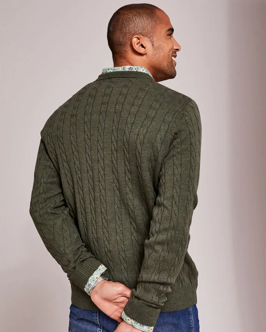 Luxury Soft Touch Cable Jumper Warm Taupe - Image 9