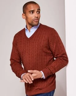 Luxury Soft Touch Cable Jumper Spice