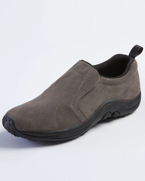 Men's Comfort Fit Suede Slip Ons Hazelnut - Image 8