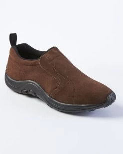 Men's Comfort Fit Suede Slip Ons Hazelnut