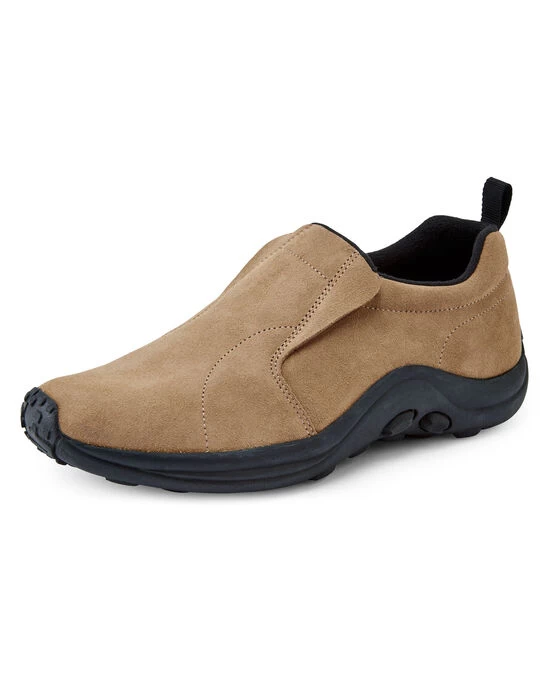 Men's Comfort Fit Suede Slip Ons Hazelnut - Image 10