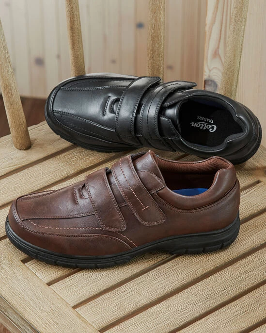 Classic Double Strap Adjustable Shoes Brown - Image 3
