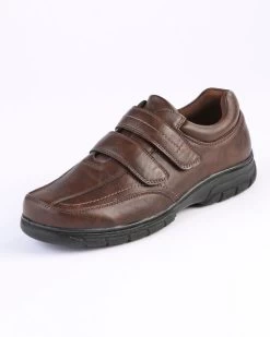 Classic Double Strap Adjustable Shoes Brown