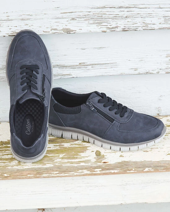 Lightweight Side Zip Shoes Tan - Image 7