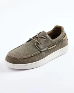 Canvas Boat Shoes Ivy Green