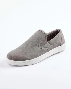 Canvas Slip-On Pumps Grey