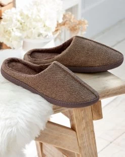 Herringbone Mule Slippers
