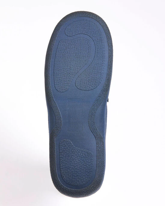 Suede Memory Foam Sherpa-Lined Moccasin Slippers Black - Image 5